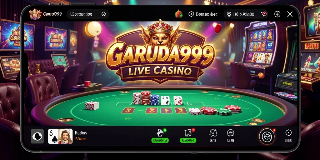 Tampilan gameplay langsung dari GARUDA999 yang menyuguhkan suasana kasino nyata.