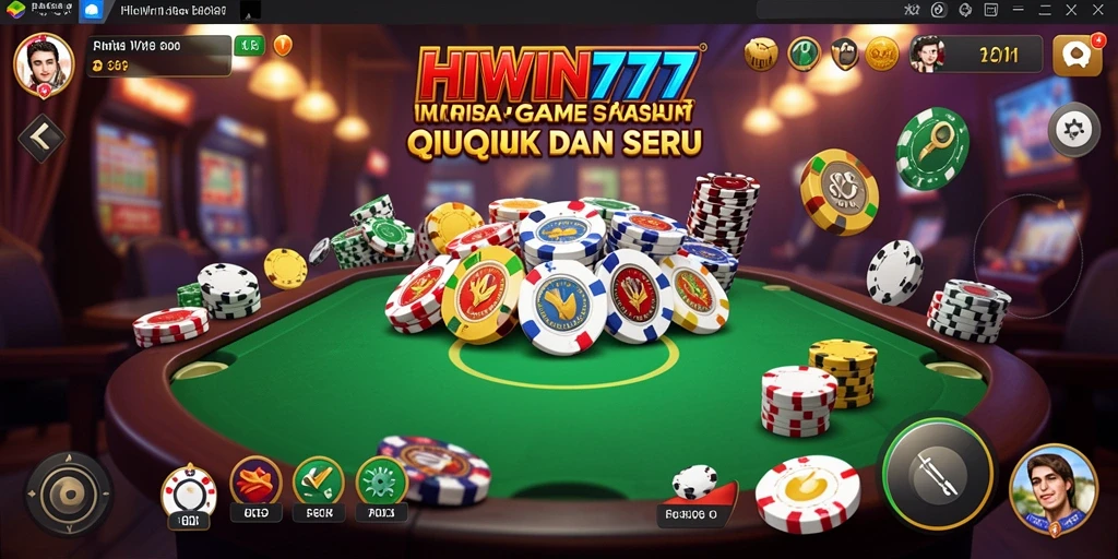 Screenshot HIWIN777 menunjukkan aksi karten QiuQiu yang mendebarkan.