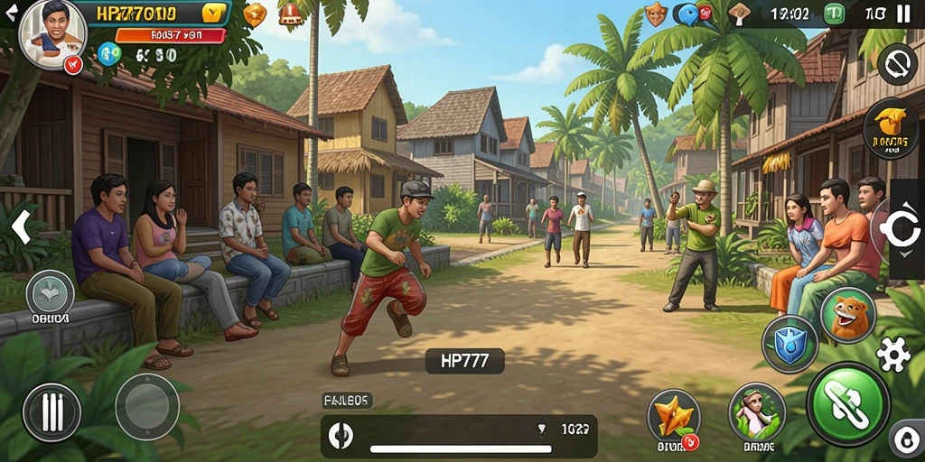 Tampilan gameplay HP777 dengan grafis menawan dan interaksi menarik.
