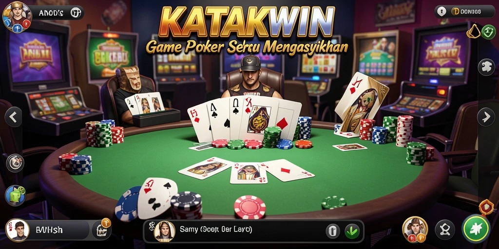 Tampilan gameplay KATAKWIN yang menarik dan mendebarkan.