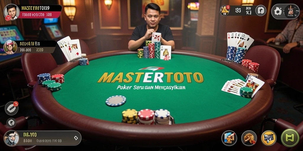 Screenshot gameplay MASTERTOTO yang menampilkan keseruan permainan Poker.