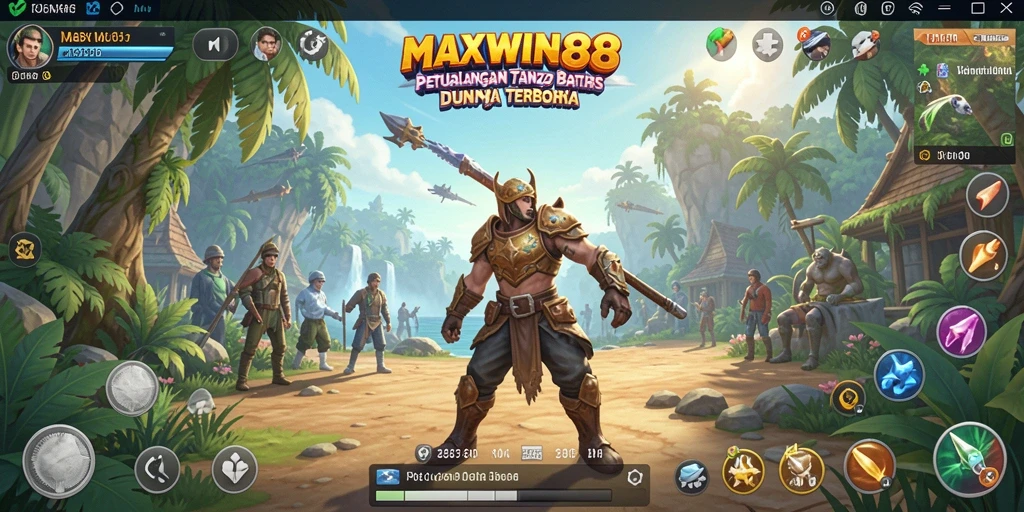 Screenshot gameplay MAXWIN88 menampilkan interaksi dalam dunia terbuka.