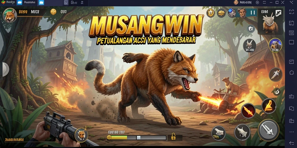 Gameplay menegangkan di MUSANGWIN dengan aksi seru dan grafis menarik.
